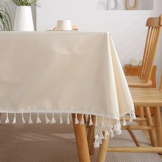 Aliver waterproof tablecloth in 6 -foot elastane, stretch rectangular tablecloth, fitted cut, Eid tablecloth for the house, meals, birthdays, wedding decorations - beige, 135 x 180 cm.. DIAYTAR NIGERIA brings the marketplace to every Nigerian home with affordable prices and quick delivery.