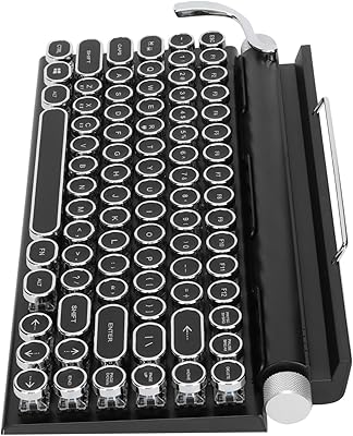 Wireless mechanical game keyboard with retro round keys, 83 -keys typewriter with RVB backlight, FN control for players on PC, 16 hours of working time Mirco USB.. DIAYTAR NIGERIA: Your affordable marketplace with reliable 5-8 day shipping across Nigeria.