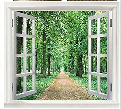 3D wall sticker in the shape of a false window showing a flower view, removable sticker, size 90 * 60 cm.. DIAYTAR Nigeria is your reliable online shopping destination offering an extensive range of products across all categories. Enjoy fast nationwide delivery in just 5 to 8 days and some of the lowest prices in the market.