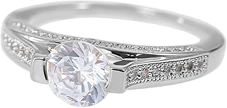 Modern engagement ring for women with a dazzling round design, women's accessories, crystal.. Get more, save more — only on DIAYTAR Nigeria.