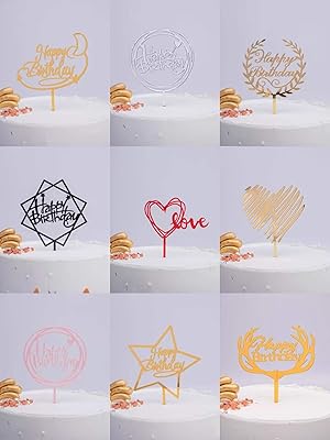 10 acrylic cake decoration pieces for cake decoration for prenatal celebration, birthday, bakeries.. Your shopping aspirations fulfilled at DIAYTAR NIGERIA with competitive prices and reliable delivery.