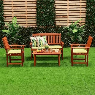 Merlot 4 -seater Danube Home Wooden Sofa Sofa | Garden furniture with Wooden frame I Modern Garden Design (Free Assembly) - Light brown.. Experience hassle-free shopping with DIAYTAR NIGERIA's user-friendly platform and prompt delivery service.