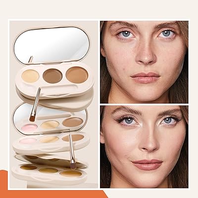 Honbolo Neutral Makeup Corrector with full cover, 3 -color corrector for dark circles, acne brands, freckles, face, waterproof with reflective brush (03# cool color).. From big brands to everyday basics — DIAYTAR Nigeria has you covered.