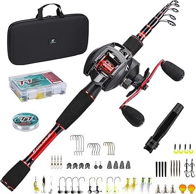 Telescopic fishing rod set and Calamos T1 reel, Fishing equipment ready to use with fishing line, set of lures, accessories and transport bag for fresh water and salt water.. Experience the convenience of one-stop shopping with DIAYTAR NIGERIA's diverse and affordable marketplace.