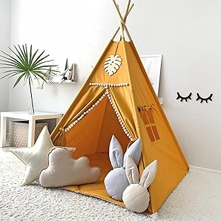 Tipi Tipi tent for children, foldable cotton canvas game tent with window and plush ball, interior and outdoor children.. Home to endless choices and pocket-friendly prices — DIAYTAR Nigeria.