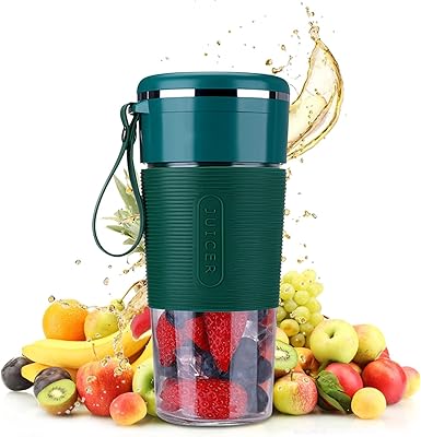 Cup of 300 ml portable mixer, personal mixer, healthy smoothie machine for travel, sport and cooking, juicer with hash head and 2 stainless steel blades, fruit juice mixer powered by battery.. DIAYTAR NIGERIA: Your trusted marketplace that combines variety, affordability and reliable shipping.
