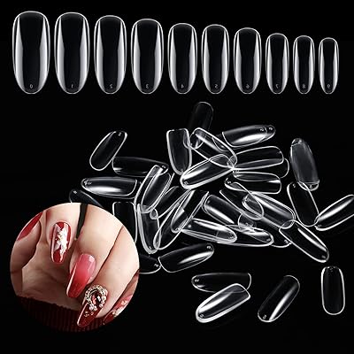 Bouts of transparent nails with full blanket, long ends of oval acrylic nail with 10 different sizes, flexible gel nails for the extension of nails at home and in the manicion living room.. Discover the joy of online shopping with DIAYTAR NIGERIA's budget-friendly prices and reliable shipping.