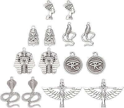 Sunny Chloe 1 Box of 16 pieces 8 Styles of Egyptian Silver charms.. Need something fast? Order it now from DIAYTAR Nigeria.