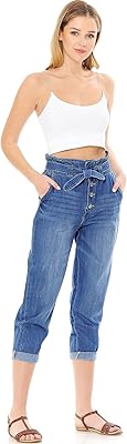 Waxed jeans for women, printed paper bag, high waist + free camisole.. Reliable delivery, all over Nigeria — that’s DIAYTAR Nigeria promise.