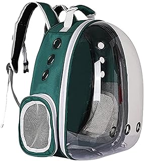 Portable company transport bag, transparent double and breathable double strap bag for puppies and cats - green.. DIAYTAR NIGERIA: Where shopping dreams become reality with budget-friendly prices and prompt delivery.