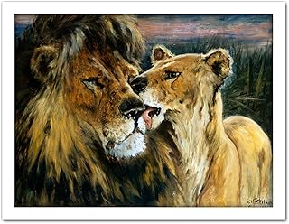 Art Murral Encade Orzle De Lion Gustav bertherimer 18 "x 24".. Enjoy low prices, wide selections, and reliable delivery with DIAYTAR Nigeria.