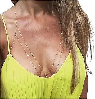 Elegant rhinestone bra, shiny bra body chain, bikini body jewelry, jewelry chain for women.. Your budget-friendly online marketplace, DIAYTAR NIGERIA delivers a world of products in just 5-8 days.