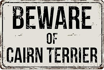 193Vs Beware of Cairn Terrier 8 "X 12" Retro Metal Panel Aluminum.. DIAYTAR NIGERIA: Making online shopping accessible with affordable prices and nationwide delivery service.