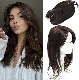 Hair Topper For Women 14 Inch for Light Hair Extensions Dark Brown With Fredes.. DIAYTAR NIGERIA brings the marketplace experience online with affordable and reliable delivery service.