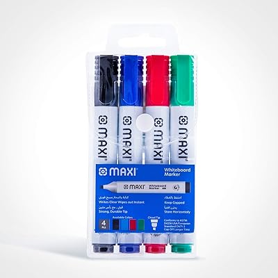 Set of markers for maximum whiteboard with case, 400-4 model package.. DIAYTAR NIGERIA stands as your affordable shopping ally with nationwide delivery in just 5-8 days.