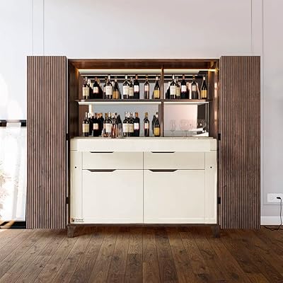 Creative Furniture Self -supporting storage cabinet Cleo for the house in a magnificent and elegant dark cherry wood finish (L1600 x L450 x H2000).. Your shopping needs fulfilled through DIAYTAR NIGERIA's extensive selection and nationwide delivery.