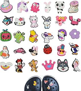 Set of shoe accessories 30 pieces for hooks with pretty cartoons, erase, without precious stones.. Shop the smart way with DIAYTAR Nigeria — fast delivery, affordable everything.