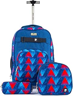 Pierre Cardin Ensemble 3 pieces School Backpack roller with lunch bag + pencil bag, blue, 18, settling set.. DIAYTAR NIGERIA delivers happiness in 5-8 days with our affordable and diverse product range.