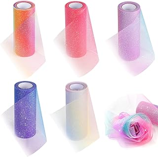 Arc-en-ciel glitter tulle envelopes, 5 pieces of sequins with matching colors for table runners, prenatal festive belt, tutu skirt, sewing fabric, birthday, unicorn feast.. Find more for less — only on DIAYTAR Nigeria.