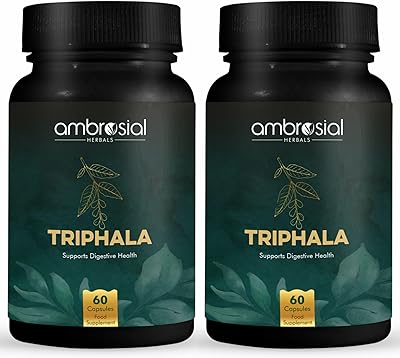 Ambroseal Triphala capsules | Mixture of 3 natural herbs Amla, Haritaki and more in tripphala powder | Digestive enzymes based on higher quality plants | Colon cleaner and gas relief | 120 vegetarian capsules.. Experience the joy of discovery with DIAYTAR NIGERIA's vast catalog and nationwide affordable delivery.