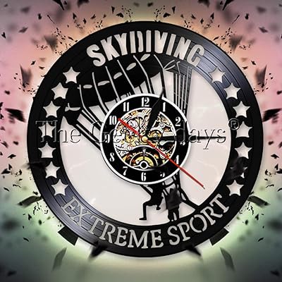 Wall clock of parachuting Xtremes Sport, decorative art wall clock, vinyl parachuting clock, modern wall clock, parachuting gift.. DIAYTAR NIGERIA: Where every shopping need is met with affordable prices and timely delivery.