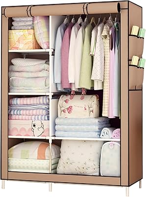 Portable beauty cabinet, cupboard organizer, storage support for clothing with non -woven fabric cover, fixed and easy -to -assemble chamber cupboards, 6 shelves and 2 handles (beige).. Experience the ease of modern shopping with DIAYTAR NIGERIA's diverse marketplace delivered promptly.