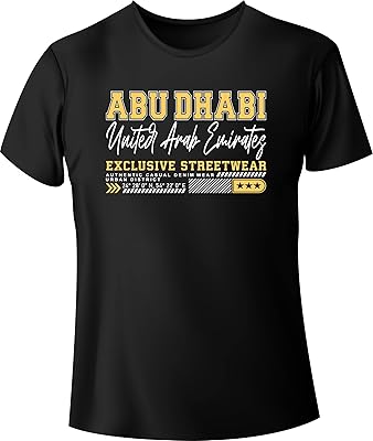 Cotton t-shirt for men and women from Abu Dhabi, black color, D-33.. DIAYTAR NIGERIA: Where every shopping need is met with affordable prices and timely delivery.