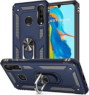 HUAWEI P30 Lite/Nova 4th protection shell with tempered glass screen protector, support ring, silicone antichoche, blue rigid shell, blue.. The future of Nigerian shopping is here — DIAYTAR Nigeria.