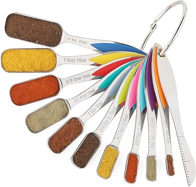 Set of measurements to be measured, tablespoon cooking, spoons to be stacked with long stainless steel to measure the dry and liquid ingredients, adapts in a spice jar, 11 pieces.. The future of online shopping in Nigeria is here — welcome to DIAYTAR.