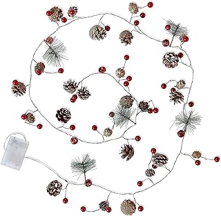 Yatai Christmas wreath of 2.2 m - Christmas crown in the shape of a pine cone with LED light, Christmas knot for Christmas tree, fireplace, staircase, garden decoration (1).. Shop without boundaries at DIAYTAR NIGERIA, offering affordable products with convenient delivery times.