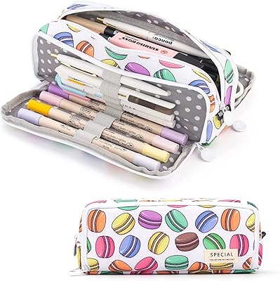 Orchid M large large capacity kit, 3 fabric sections, suitable for boys, girls and schoolchildren, white macaroon, beauty kit.. With DIAYTAR Nigeria, shopping online is easy, affordable, and fast.