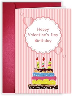 Happy birthday card for Valentine's Day, beautiful birthday greeting card.. Shop millions of products across categories on DIAYTAR Nigeria — delivered right to your door.
