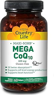 Country Life Maxi-Sorb Mega Coq10 Capsules, 100 mg, 60 capsules.. Join millions of satisfied shoppers using DIAYTAR Nigeria every day.