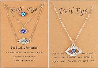 Set of 2 punk eye necklaces for women and girls, multilayer punk eye necklace, chain, gift jewelry for her.. DIAYTAR NIGERIA brings a world of products to your fingertips with affordable prices and quick delivery.