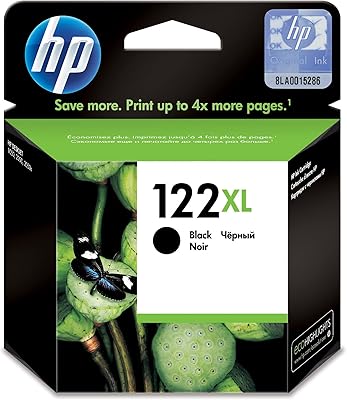 Original black ink cartridge HP 122xl high -yielding [CH563HE].. DIAYTAR NIGERIA transforms dreams into deliveries with our affordable prices and 5-8 day shipping.