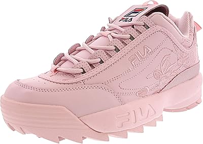 Fila Disruptor II embroidered sneakers for women, white/navy/red, 5-12, white/navy/red, 34.5/43.5 eu.. DIAYTAR NIGERIA brings affordable shopping to your fingertips with reliable delivery in less than 8 days.