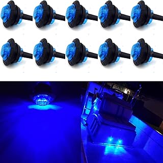 The White Shop Lot of 10 LED LED Lights Waterproof for sea boat, Interior LED Utility Lights, Navigation Lights, 12 V Pont Courtesy Lights for Yacht, Boat, Fishing, Ponton, Sailboat, Kayak/Blue.. DIAYTAR NIGERIA brings the market to your screen with thousands of affordable products delivered to your door.