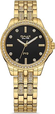 Metal analog watch for 32 mm women with black round dial and golden bracelet from the Classic_ Collection (00JSS014Q002), black, one waist, bracelet.. Great finds. Great prices. Fast shipping. That’s DIAYTAR Nigeria.