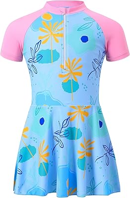 Cocoma swimsuit A room for girls, ruffle skirt, zipped neck, short sleeves, beach clothes, 3-11 years old.. Discover shopping simplified with DIAYTAR NIGERIA's comprehensive platform and reliable 5-8 day shipping.
