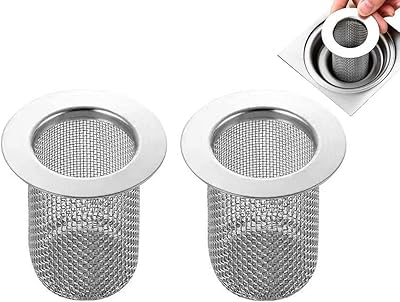 Rubik 2 -piece drain stainless steel drain, Basket filter in mesh for kitchen floor, sink, bath, hair evacuation (55 x 34 x 40 mm).. DIAYTAR NIGERIA: Your one-stop e-commerce destination with affordable prices and nationwide delivery in 5-8 days.
