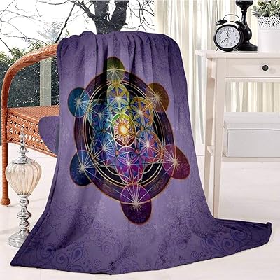 Metatron's Cube Merkabah Soft and warm Light Light Light Bed cover in comfortable microfiber, Christmas cover for bed, sofa, chair, 130 x 150 cm.. Shop across categories at DIAYTAR NIGERIA with the confidence of prompt and budget-friendly delivery.