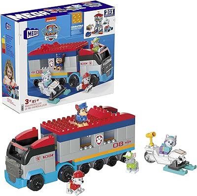 MEGA PAW PAW PAW PATROL construction kit with Chase, Marshall, Rocky and Everest figurines and 76 blocks and pieces, Toy gift box for 3 years and more.. Shop without boundaries at DIAYTAR NIGERIA, offering affordable products with convenient delivery times.