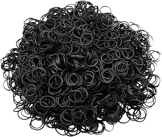 Set of 1000 mini elastic rubber, soft elastic for children's hair, toddlers, big children, horse tails, braids, wedding hairstyle - black.. DIAYTAR NIGERIA brings the marketplace home to you with affordable prices and delivery in 5-8 days.