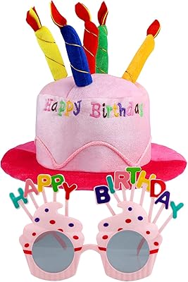 Happy Birthday Hat, Birthday Hat With Glasses, Birthday Cake Hat, Happy Birthday Party for Birthday Party, Girls Glasses, Adult Festival Decoration.. DIAYTAR NIGERIA: Your trusted e-commerce partner with extensive product choices and affordable delivery.