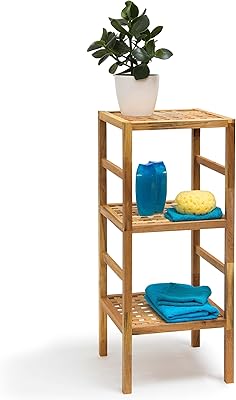 Relax Days bathroom shelf with 3 shelves, on foot, 85 x 35.5 x 35.5 cm, walnut wood, shelf, brown.. Experience shopping without stress at DIAYTAR NIGERIA's comprehensive and budget-friendly platform.