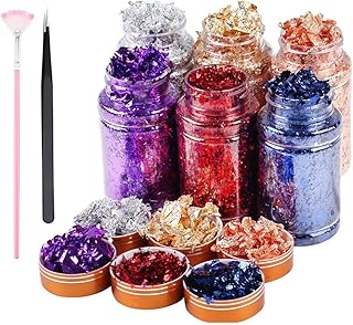 Siosi lot of 6 bottles of metal resin leaves with tweezers for nail.. Experience budget-friendly shopping at DIAYTAR NIGERIA, Nigeria's premier online marketplace with quick delivery.