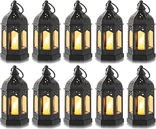 Roma Didi 10pcs Mini Decorative Lanternes for Table Centers Hanging Mini Lantern Black with Scintillating LED candles for Christmas decoration, Wedding Decoration, Christmas Table Decoration, Batches included.. From checkout to your doorstep in less than a week — DIAYTAR Nigeria.