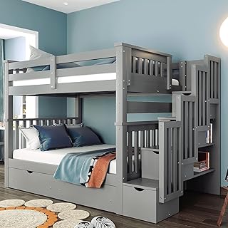 Complete bunk bed with ladders and 6 storage drawers, bunk bed with storage drawers, for children, adolescents and adults (gray).. Shop across boundaries with DIAYTAR NIGERIA's comprehensive catalog delivered nationwide at budget rates.