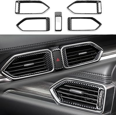 Infocase car ventilation cover in ABS material to decorate the central console for Mazda CX -5 2023 2022 2021 2020 2019 2018 2018 - Style Fiber De Carbon.. Buy better with DIAYTAR Nigeria — the ultimate e-commerce platform in Nigeria.