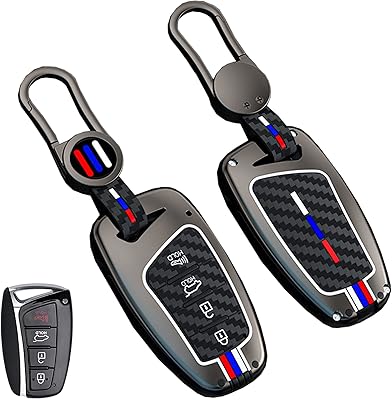 Hyundai carbon carbon fiber keychain cover with keychain for Hyundai Genesis Santa Fe Equus Azera (for Hyundai B) accessories by Eweya.. Experience satisfaction guaranteed with DIAYTAR NIGERIA's comprehensive platform and quick delivery.